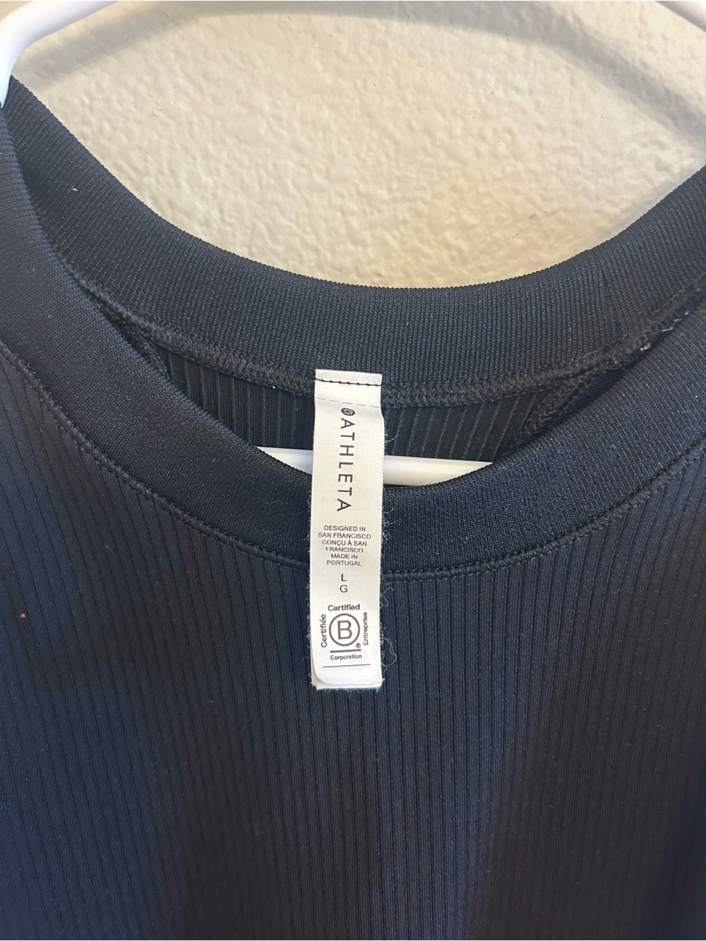 Athleta Black Ribbed High-Neck Tank - Picture 3 of 3